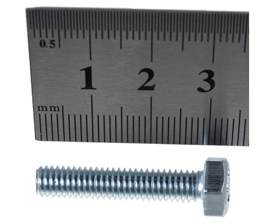 Болт Tech-Krep DIN933 с шестигранной головкой, оцинкованный М6х25 18 шт - пакет 102958 – изображение 5