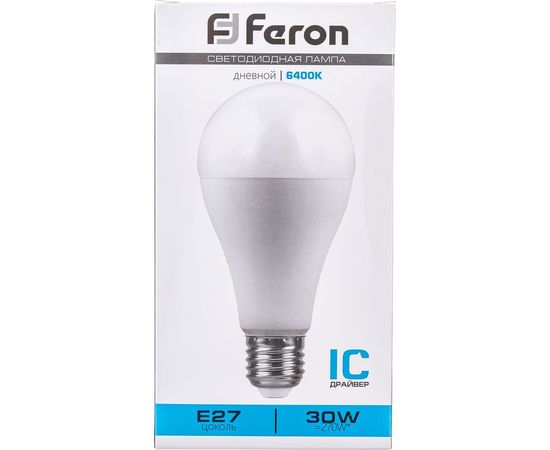 Светодиодная лампа FERON LB-130 Шар E27 30W 6400K 38196 – изображение 6