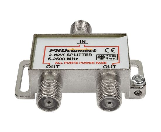 Делитель PROconnect ТВ х 2 под F разъём 5-2500 МГц СПУТНИК 05-6201-4 – изображение 8