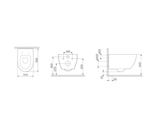 подвесной унитаз AM.PM, Awe, FlashClean, C111700WH – изображение 9