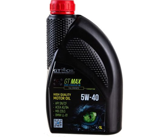 Моторное масло GT OIL Масло Max SAE 5W-40 API SN/CF, 1 л 8809059409008 