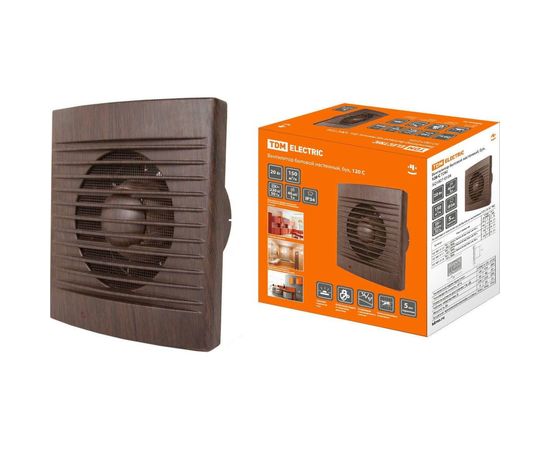 Бытовой настенный вентилятор TDM 120 С ЭКО бук SQ1807-0104 