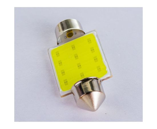 Автолампа диод SKYWAY T11 C5W 6W 1 COB диод 1-контурная 36мм белая S08201153 