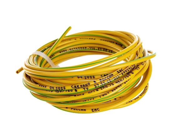 Провод ПУГВ Торкабель 0,75 желтый-зеленый 5 м в упаковке 0749524536731 