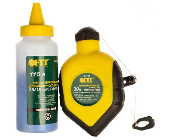Малярный отбивочный шнур 30 м + разметочная краска 115 гр. FIT 04708 