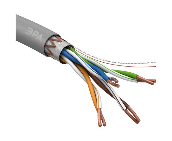 Кабель ЭРА витая пара SF/UTP Cat5e4x2x24 AWG CU PVC 305м Б0044691 