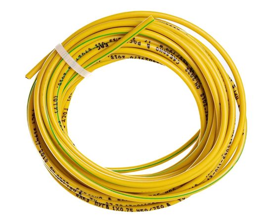 Провод ПУГВ Торкабель 0,75 желтый-зеленый 5 м в упаковке 0749524536731 – изображение 2