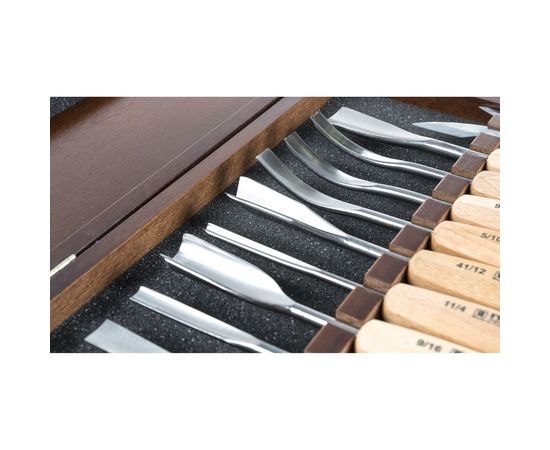 Набор из 12 резцов в деревянной коробке NAREX Standart 894850 – изображение 2