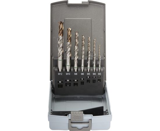 Набор машинных метчиков RUKO HSS-Co5 35 град.M3-M12 со сверлами 245052RO – изображение 2