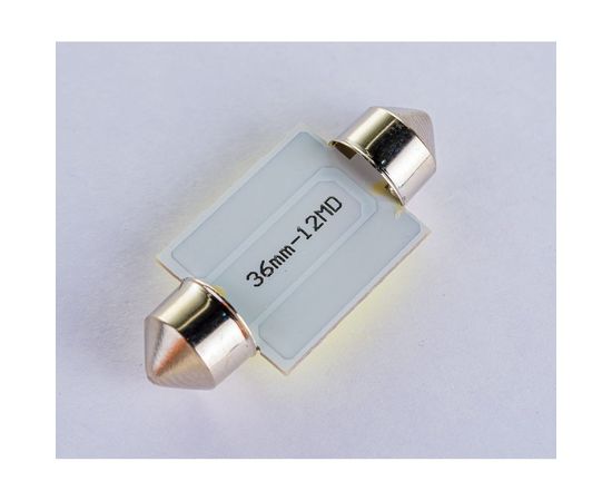 Автолампа диод SKYWAY T11 C5W 6W 1 COB диод 1-контурная 36мм белая S08201153 – изображение 2