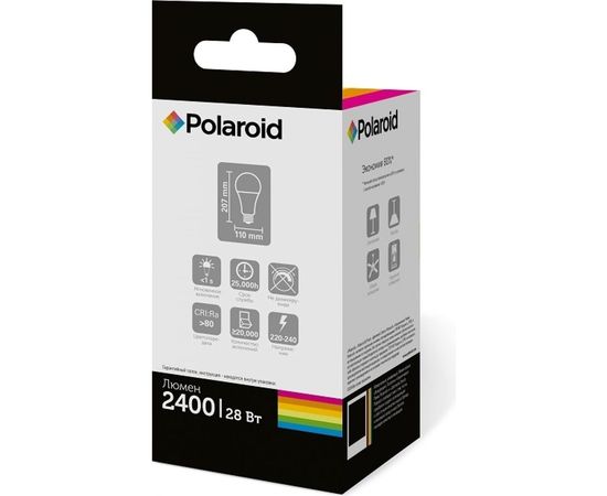 Светодиодная лампа Polaroid 220V A110 28W 6500K E27 2400lm PL-A11028276 – изображение 2