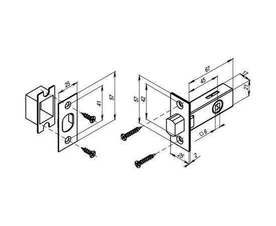Врезная задвижка PUNTO DB-45 CF кофе 36959 – изображение 2