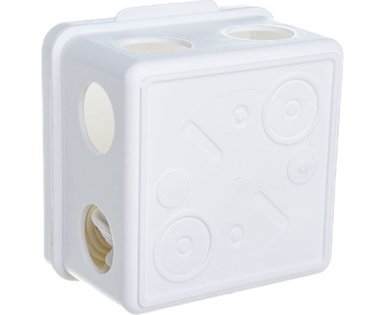 Распределительная коробка GUSI ELECTRIC 80х80х55 7 муфт, IP54, ОП, белый С3В87 Б Евро – изображение 2