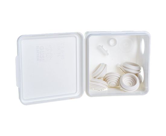 Распределительная коробка GUSI ELECTRIC 80х80х55 7 муфт, IP54, ОП, белый С3В87 Б Евро – изображение 3