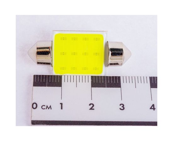 Автолампа диод SKYWAY T11 C5W 6W 1 COB диод 1-контурная 36мм белая S08201153 – изображение 3