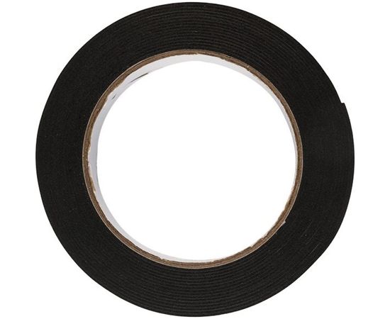 Двухсторонняя клейкая лента REXANT черная, вспененная ЭВА основа, 25 мм, ролик 5 м 09-6125 – изображение 3