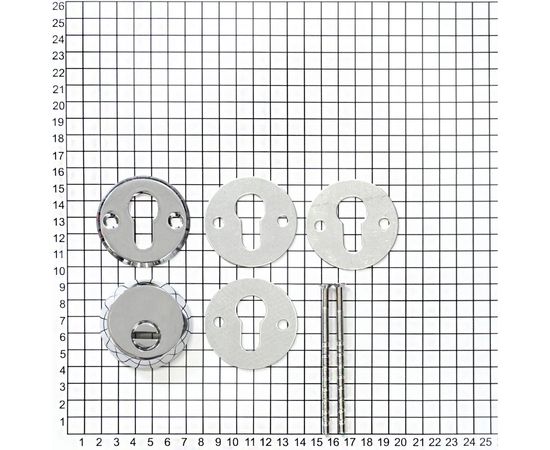 Накладная декоративная броненакладка DOORLOCK DL DEF5512 CP полированный хром, А=53-82мм 73372 – изображение 4