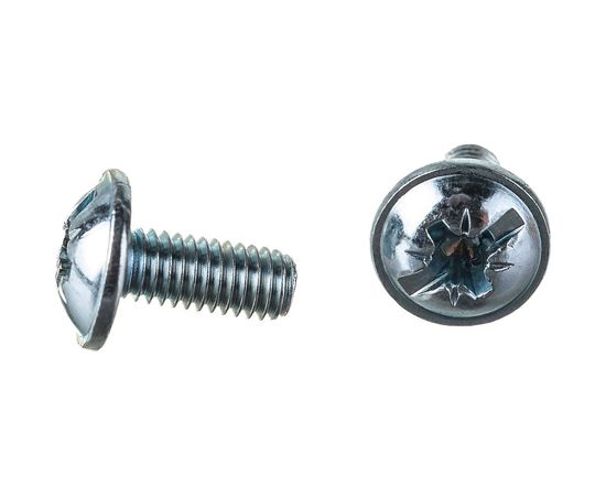 Винт ZAMETAL М6х14 с полусфер. гол. и прессш., DIN 967, оц., 500 шт ZA514301 – изображение 4