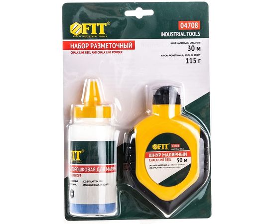 Малярный отбивочный шнур 30 м + разметочная краска 115 гр. FIT 04708 – изображение 4