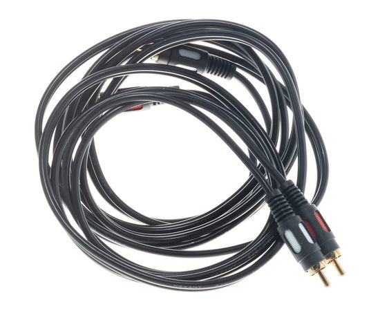 Шнур REXANT 2 RCA - 2 RCA, длина 3 метра, черный 17-0145 – изображение 5