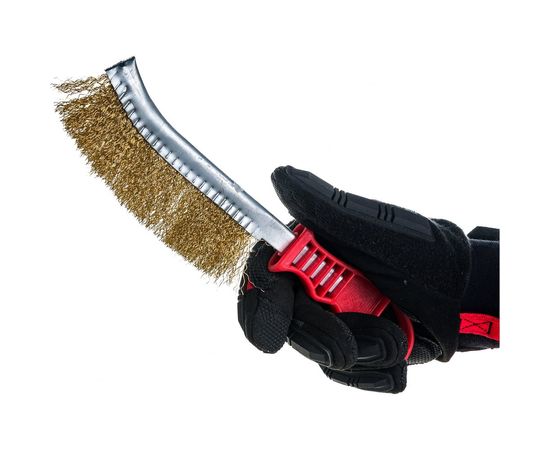 Ручная щетка SAMGRUPP с пластиковой ручкой, по металлу, латунь 16081 – изображение 5