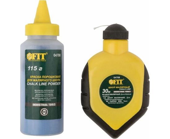 Малярный отбивочный шнур 30 м + разметочная краска 115 гр. FIT 04708 – изображение 6
