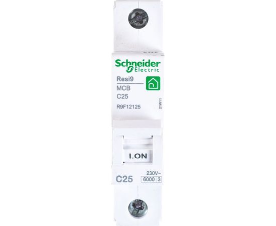 Автоматический выключатель Schneider Electric RESI9 АВ С 25А 1P 6000A R9F12125 