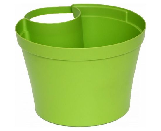 Цветочное кашпо на столб Протэкт 15х22 см, зеленый киви КЦ-15 ЗК 