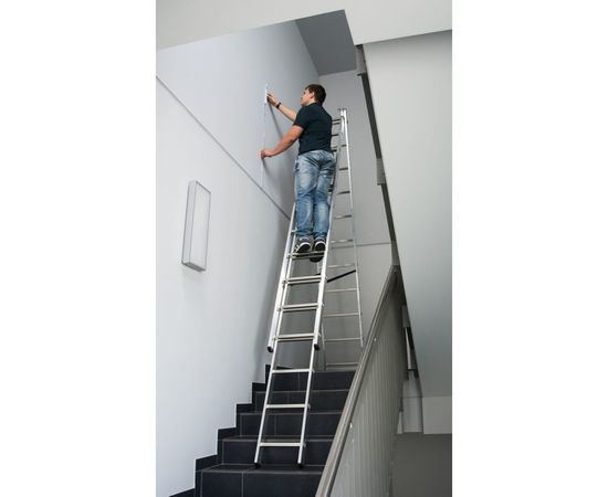 Алюминиевая трехсекционная лестница 3х11 Krause Corda 013422 – изображение 2
