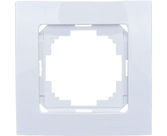 Рамка NILSON одноместная белая Touran naturel 24110091 – изображение 2