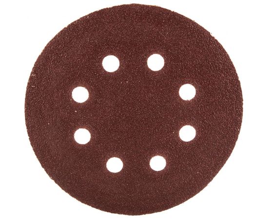 Круг шлифовальный (5 шт; 125 мм; 8 отверстий; P 60) ПРАКТИКА 919-075 – изображение 2