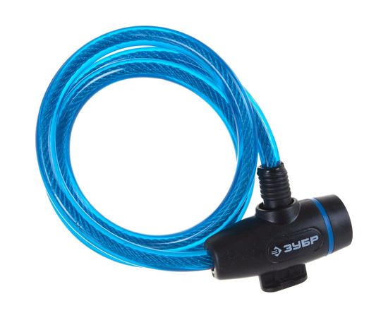 Тросовый замок Зубр Профессионал 3 ключа в комплекте длина троса 950 мм d 10 мм 37261-95 – изображение 3