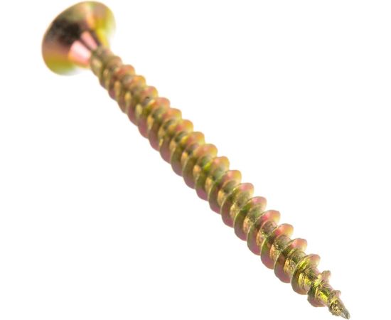 Универсальный саморез по дереву КрепСтройГрупп 5х50 желтый цинк, 150 шт. 145448 – изображение 3