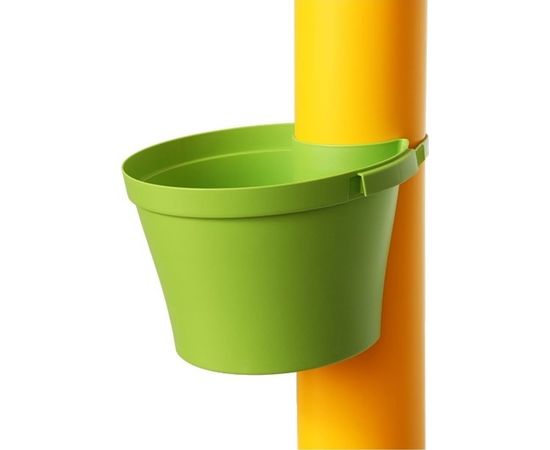 Цветочное кашпо на столб Протэкт 15х22 см, зеленый киви КЦ-15 ЗК – изображение 4