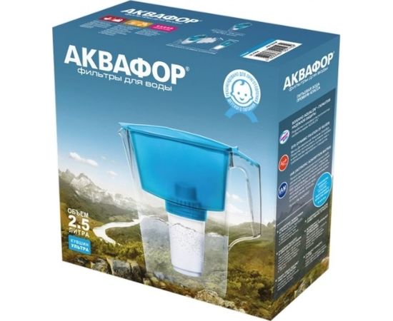 Водоочиститель-кувшин Аквафор Ультра, голубой – изображение 6