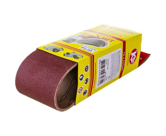 Лента шлифовальная (76x533 мм; Р 120; 5 шт.) Калибр 00000030343 – изображение 6