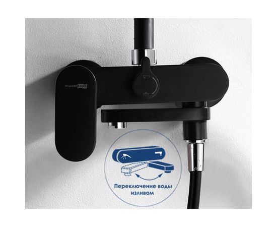 Душевой комплект со смесителем для душа WasserKRAFT 80/125 x 54,1 см A17401 – изображение 7