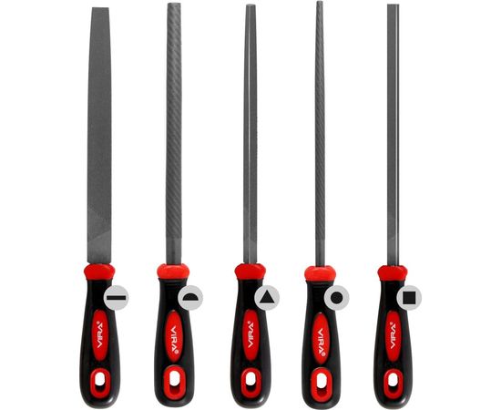 Набор напильников по металлу VIRA 200 мм, зернистость 2 820006 