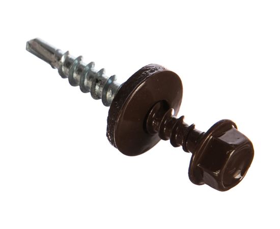 Кровельный саморез ГОСКРЕП 4.8х35 RAL 8017 коричневый шоколад, 60 шт., пл.конт 280 2-0017450 