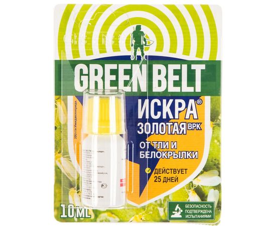 Биопрепарат от насекомых вредителей Грин Бэлт Искра Золотая блистер, 10 мл 01-531 