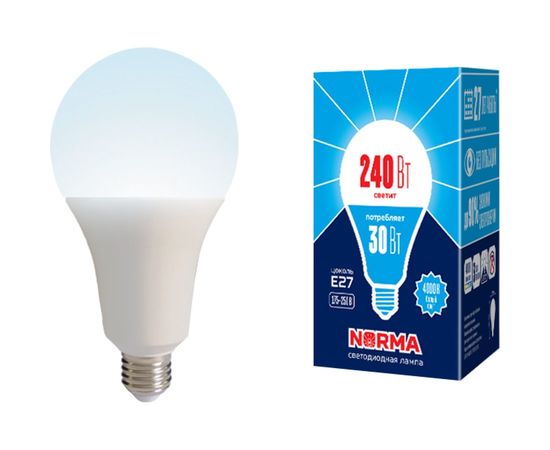 Светодиодная лампа Volpe LED-A95-30W/4000K/E27/FR/NR матовая UL-00005605 