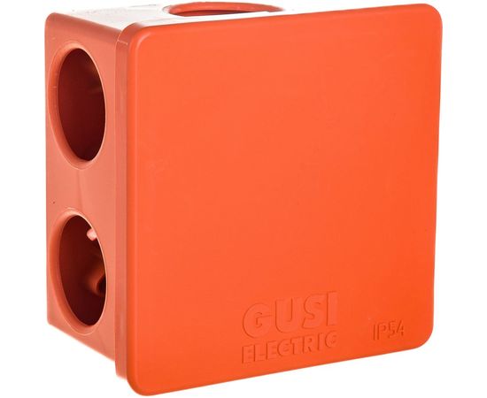 Распределительная коробка GUSI ELECTRIC 70х70х40, 6 муфт, IP54, ОП, негорючая, евро С3В76 Нг 
