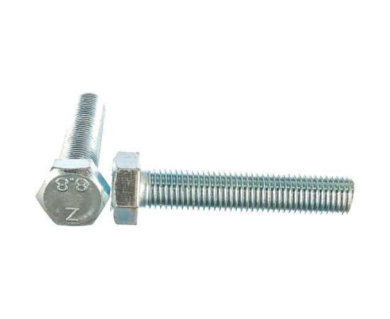 Болт DIN 933 с шестигранной головкой, оцинкованный М20х100, 5шт - коробка Tech-Krep 126541 