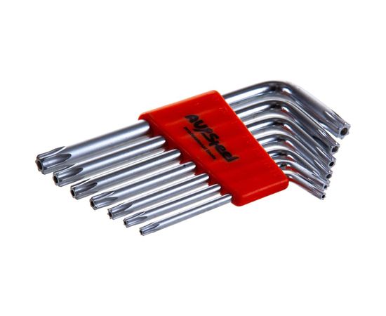 Набор ключей Г-образных TORX с отверстием TH10-TH40 7 предметов AV Steel AV-367307 