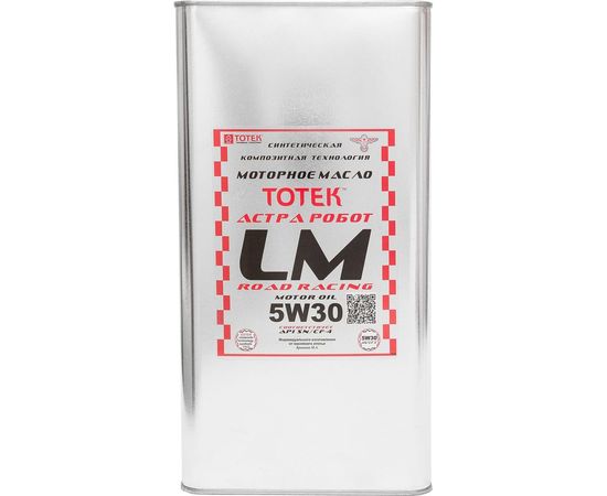 Моторное масло ТОТЕК Астра Робот LM Road Racing SAE 5W30 5л LMRR530005 