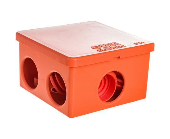 Распределительная коробка GUSI ELECTRIC 70х70х40, 6 муфт, IP54, ОП, негорючая, евро С3В76 Нг – изображение 2