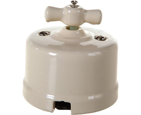 Проходной одноклавишный выключатель Retrika, ретро цвет слоновая кость R-SW-15 – изображение 2