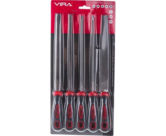 Набор напильников по металлу VIRA 200 мм, зернистость 2 820006 – изображение 2