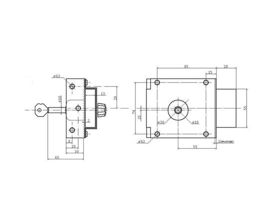 Накладной замок Делга Титан-2 4065 – изображение 2