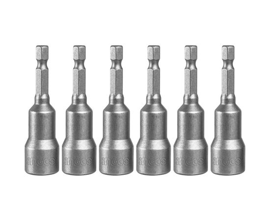 Набор бит с магнитной торцевой головкой INDUSTRIAL (6 шт; 6-12 мм; 65 мм) INGCO AMN65061 – изображение 2